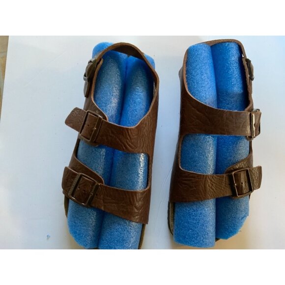 Birkenstock Brown Leather size EU 46 size USA 13-13.5 LARGE BUCKLE main image 5